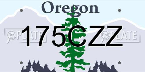 175CZZ Oregon License Plate