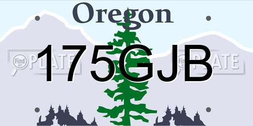 175GJB Oregon License Plate