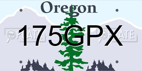 175GPX Oregon License Plate