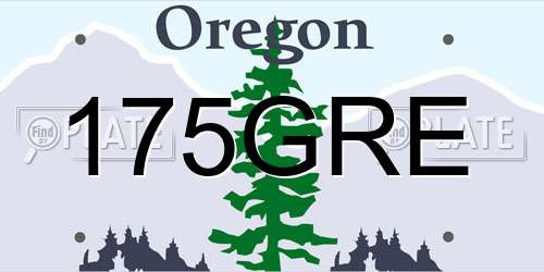 175GRE Oregon License Plate