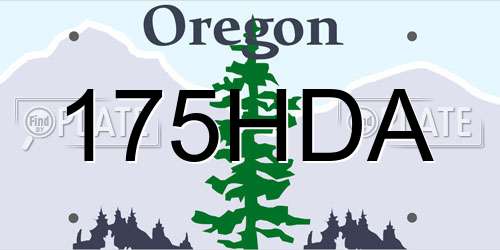 175HDA Oregon License Plate