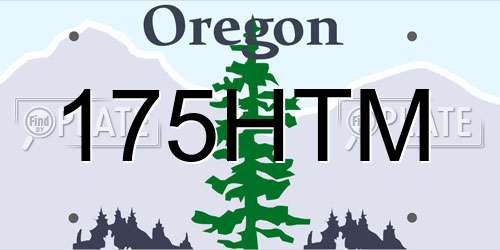 175HTM Oregon License Plate