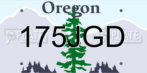 175JGD Oregon License Plate
