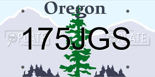 175JGS Oregon License Plate