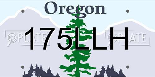 175LLH Oregon License Plate