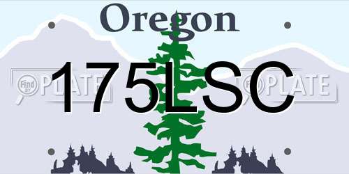 175LSC Oregon License Plate