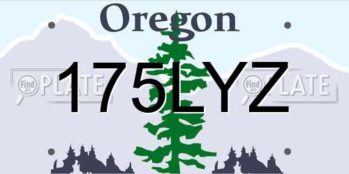 175LYZ Oregon License Plate