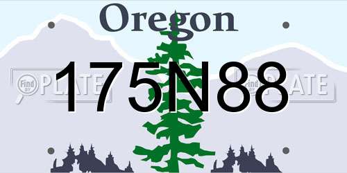175N88 Oregon License Plate