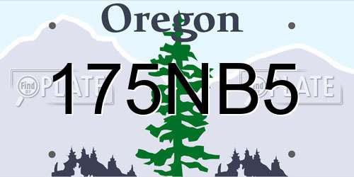175NB5 Oregon License Plate