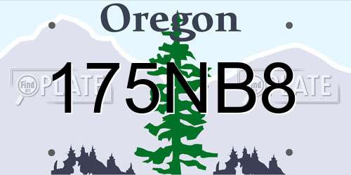175NB8 Oregon License Plate