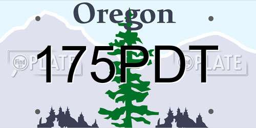 175PDT Oregon License Plate
