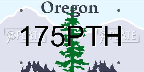 175PTH Oregon License Plate