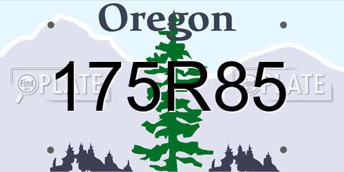 175R85 Oregon License Plate