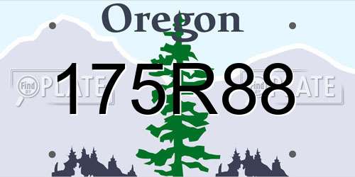 175R88 Oregon License Plate