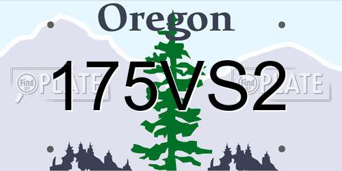 175VS2 Oregon License Plate