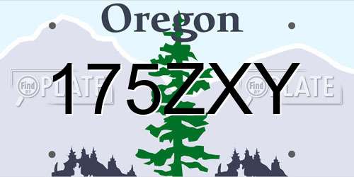 175ZXY Oregon License Plate