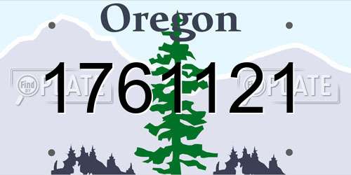 1761121 Oregon License Plate