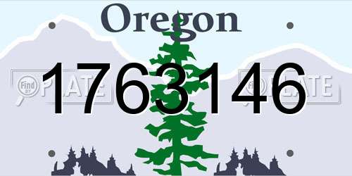 1763146 Oregon License Plate