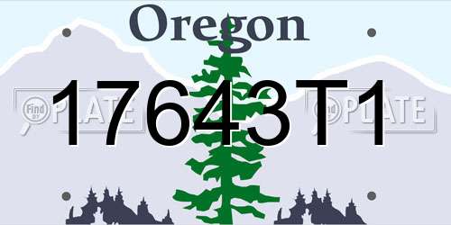 17643T1 Oregon License Plate