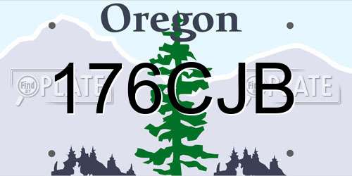 176CJB Oregon License Plate