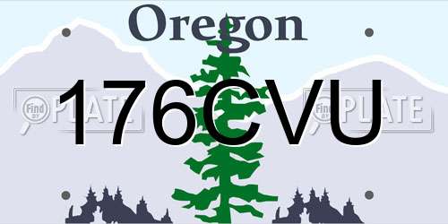 176CVU Oregon License Plate