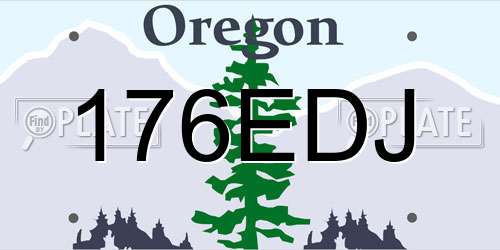176EDJ Oregon License Plate