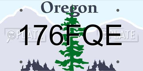 176FQE Oregon License Plate