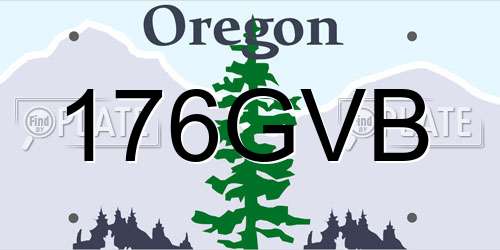 176GVB Oregon License Plate