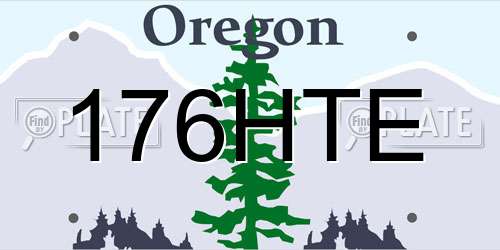 176HTE Oregon License Plate
