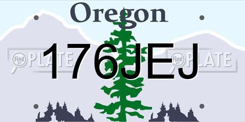 176JEJ Oregon License Plate