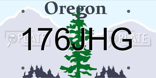 176JHG Oregon License Plate