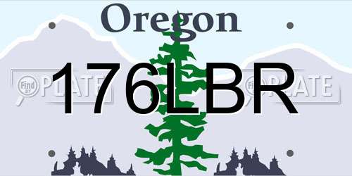 176LBR Oregon License Plate