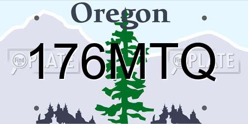176MTQ Oregon License Plate