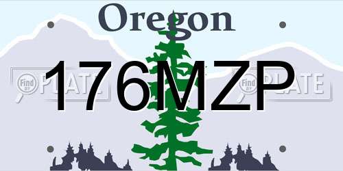 176MZP Oregon License Plate