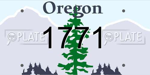 1771 Oregon License Plate
