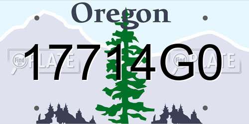17714G0 Oregon License Plate
