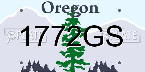 1772GS Oregon License Plate
