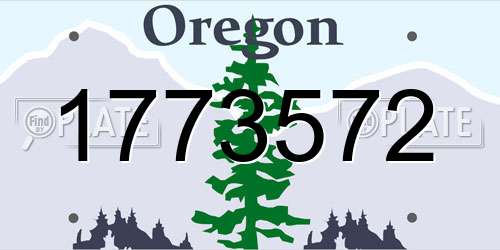 1773572 Oregon License Plate