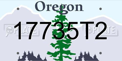 17735T2 Oregon License Plate