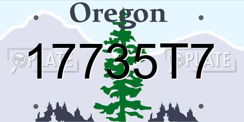 17735T7 Oregon License Plate
