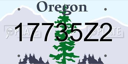 17735Z2 Oregon License Plate