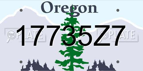 17735Z7 Oregon License Plate