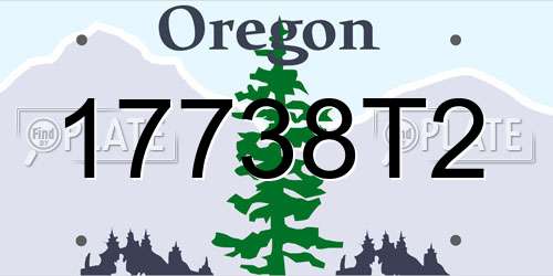 17738T2 Oregon License Plate