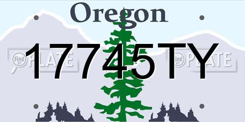 17745TY Oregon License Plate