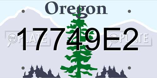 17749E2 Oregon License Plate