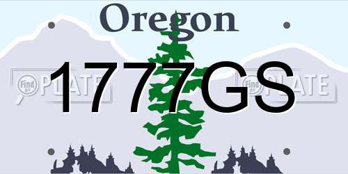 1777GS Oregon License Plate