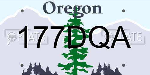 177DQA Oregon License Plate