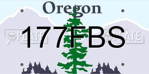 177FBS Oregon License Plate