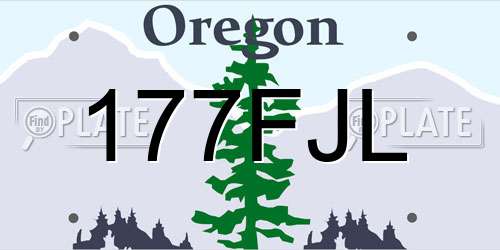 177FJL Oregon License Plate