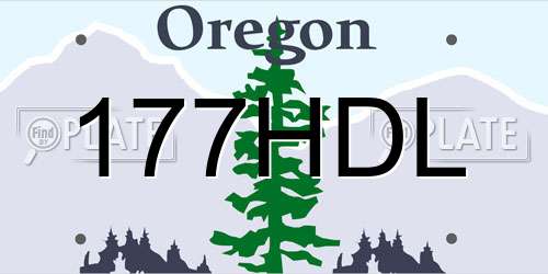 177HDL Oregon License Plate